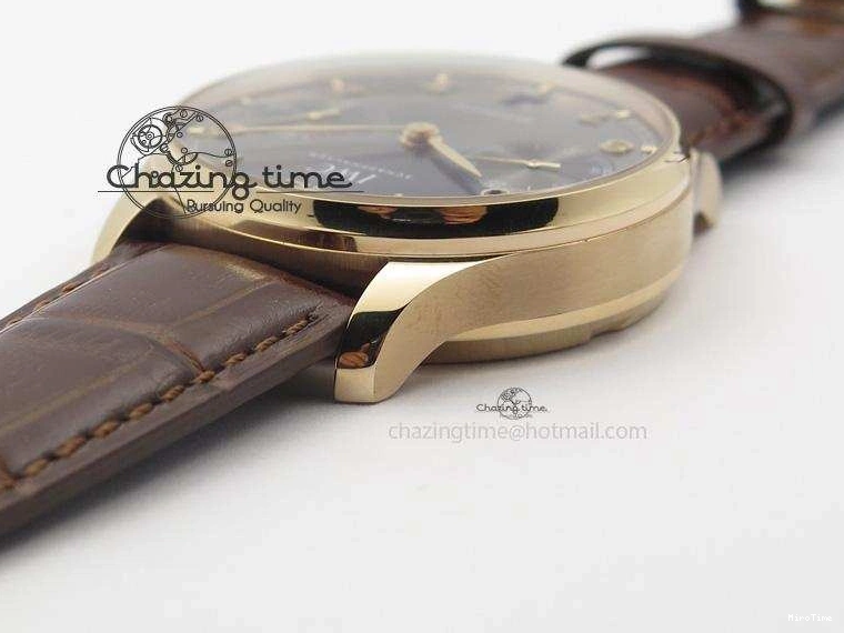 MIROTIME 1219 Unisex Portuguese Real PR RG IW500702 ZF 1:1 Best Edition On Brown Leather Strap A52010 V 7303